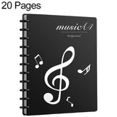 A4 Size Mushroom-shaped Button Music Sheet Binder Folder with Index Tabs, Black 20 Pages, Black 30 Pages, Pink 30 Pages, Blue 30 Pages, Pink 30 Pages+Pen+Notebook, Blue 30 Pages+Pen+Notebook, Black 40 Pages, Black 40 Pages+Pen+Notebook