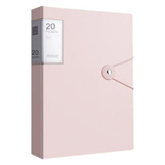 A4 Transparent Inner Pocket Document Storage Folder with Buckle, 20 Pockets, 30 Pockets