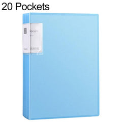 A4 Translucent Inner Pocket Document Storage Folder, 20 Pockets, 30 Pockets, 40 Pockets