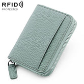 KB29 Genuine Leather RFID Zipper Accordion Card Holder
