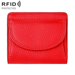 Simple RFID Genuine Leather Mini Wallet