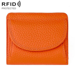 Simple RFID Genuine Leather Mini Wallet