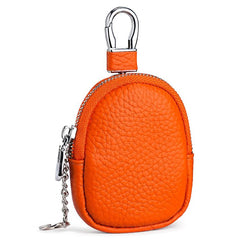 Mini Genuine Leather Earphone Data Cable Coin Bag