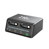 WXL-60E 210W 6-in-1 Desktop Multi Ports Charging Station Built-in Dual Telescopic Cables, WXL-60E