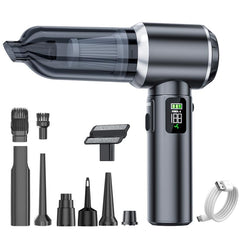 SUITU Digital Display Car Cordless High Power Brushless Vacuum Cleaner, One Touch Dustbin Emptying, Long Dust Collection Bin