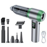 SUITU Handheld Blow Suction Combo LED Display Brushless Vacuum Cleaner, One Touch Dustbin Emptying, Long Dust Collection Bin