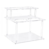 Double Layered Clear Acrylic Coffee Syrup Storage Rack Desktop Bar Counter Wine Display Stand