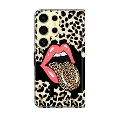 Crystal-Like Painted Vegan Leather Phone Case, For Samsung Galaxy S24 Ultra 5G