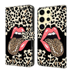 Crystal-Like Painted Vegan Leather Phone Case, For Samsung Galaxy S24 Ultra 5G