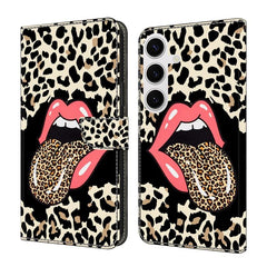 Crystal-Like Painted Vegan Leather Phone Case, For Samsung Galaxy S24 FE 5G