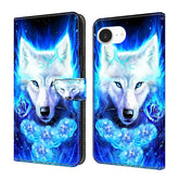 Crystal-Like Painted Vegan Leather Phone Case, For iPhone 17e / 16e
