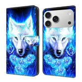 Crystal-Like Painted Vegan Leather Phone Case, For iPhone 17 Pro