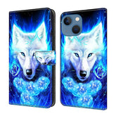 Crystal-Like Painted Vegan Leather Phone Case, For iPhone 14 / 13