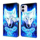 Crystal-Like Painted Vegan Leather Phone Case, For iPhone 11