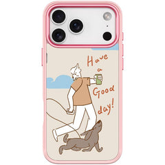 Walking Dog Pattern Magnetic Phone Case, For iPhone 17 Pro Max, For iPhone 17 Pro, For iPhone 17