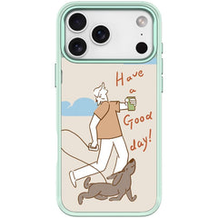 Walking Dog Pattern Magnetic Phone Case, For iPhone 17 Pro Max, For iPhone 17 Pro, For iPhone 17