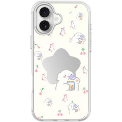 Adorable Star Sheep Pattern Magnetic Phone Case, For iPhone 16 Plus, For iPhone 16, For iPhone 15 Pro Max