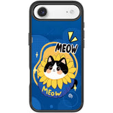 Adorable Little Blue Cat Pattern Magnetic Phone Case, For iPhone Air, For iPhone 16 Pro Max, For iPhone 16 Pro