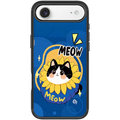 Adorable Little Blue Cat Pattern Magnetic Phone Case, For iPhone Air, For iPhone 16 Pro Max, For iPhone 16 Pro