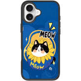 Adorable Little Blue Cat Pattern Magnetic Phone Case, For iPhone 16 Plus, For iPhone 16, For iPhone 15 Pro Max