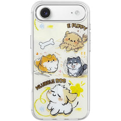 Adorable Whirlwind Dog Pattern Magnetic Phone Case, For iPhone Air, For iPhone 16 Pro Max, For iPhone 16 Pro