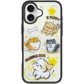 Adorable Whirlwind Dog Pattern Magnetic Phone Case, For iPhone 16 Plus, For iPhone 16, For iPhone 15 Pro Max