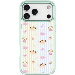Vertical Stripes Dog Pattern Magnetic Phone Case, For iPhone 17 Pro Max, For iPhone 17 Pro, For iPhone 17