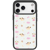 Vertical Stripes Dog Pattern Magnetic Phone Case, For iPhone 18 Pro / 17 Pro, For iPhone 18 Pro Max / 17 Pro Max, For iPhone 17