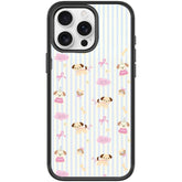 Vertical Stripes Dog Pattern Magnetic Phone Case, For iPhone 15 Pro Max, For iPhone 15 Pro