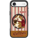 Adorable Coffee Cat Pattern Magnetic Phone Case, For iPhone Air, For iPhone 16 Pro Max, For iPhone 16 Pro