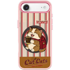 Adorable Coffee Cat Pattern Magnetic Phone Case, For iPhone Air, For iPhone 16 Pro Max, For iPhone 16 Pro