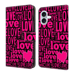 Crystal-Like Painted Vegan Leather Phone Case, For iPhone 16 Plus