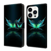 Crystal-Like Painted Vegan Leather Phone Case, For iPhone 16 Pro