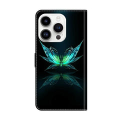 Crystal-Like Painted Vegan Leather Phone Case, For iPhone 15 Pro Max