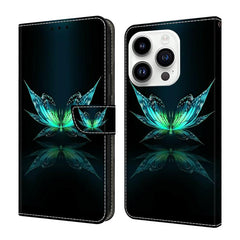 Crystal-Like Painted Vegan Leather Phone Case, For iPhone 15 Pro Max