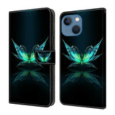 Crystal-Like Painted Vegan Leather Phone Case, For iPhone 14 / 13