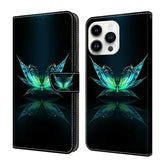 Crystal-Like Painted Vegan Leather Phone Case, For iPhone 14 Pro