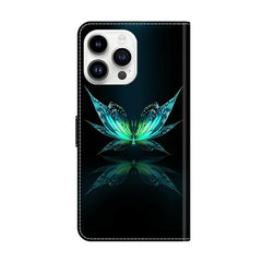 Crystal-Like Painted Vegan Leather Phone Case, For iPhone 14 Pro
