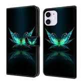 Crystal-Like Painted Vegan Leather Phone Case, For iPhone 11