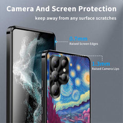 Metal Frame UA Color Printed Magnetic Shockproof Phone Case, For Samsung Galaxy S23 Ultra 5G