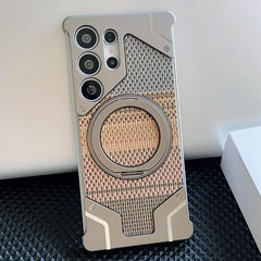 Thread Woven Armor Frameless Magnetic Holder Phone Case, For Samsung Galaxy S25 Ultra 5G, For Samsung Galaxy S24 Ultra 5G, For Samsung Galaxy S23 Ultra 5G, For Samsung Galaxy S22 Ultra 5G