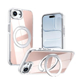 Dual Color Gradient Discolor 360 Degree Rotation Holder Magnetic Phone Case, For iPhone 17e / 16e, For iPhone 17 Pro Max