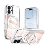 Dual Color Gradient Discolor 360 Degree Rotation Holder Magnetic Phone Case, For iPhone 17, For iPhone Air, For iPhone 16 Pro Max