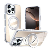 Dual Color Gradient Discolor 360 Degree Rotation Holder Magnetic Phone Case, For iPhone 16 Pro, For iPhone 16 Plus, For iPhone 16