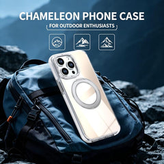 Dual Color Gradient Discolor 360 Degree Rotation Holder Magnetic Phone Case, For iPhone 13 Pro, For iPhone 12 / 12 Pro