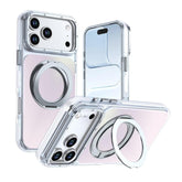 Dual Color Gradient Discolor 360 Degree Rotation Holder Magnetic Phone Case, For iPhone 18 Pro, For iPhone 18 Pro Max