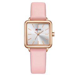 SANDA 1316 Ladies 3ATM Waterproof Alloy Case Quartz Watch, Leather-Black, Leather-Pink, Leather-Grey, Leather-Blue, Leather-White