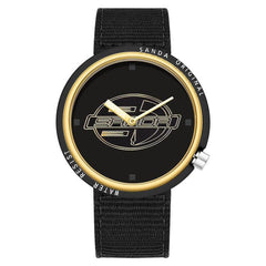 SANDA 3202 Slim Silent 3ATM Waterproof Student Watch with Nylon Strap