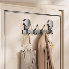 No-drill Door Back Vacuum Suction Cup Hooks Storage Rack, Standard Single Row 7-hook, Standard Single Row 8-hook, Standard Double Row 3-hook, Standard Double Row 4-hook, Standard Double Row 5-hook, Standard Double Row 6-hook, Standard Double Row 7-hook...