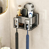 No-drill Vacuum Suction Cup Toothbrush Holder, 2-person, 3-person, 4-person, 2-person with Cup, 3-person with Cup, 4-person with Cup